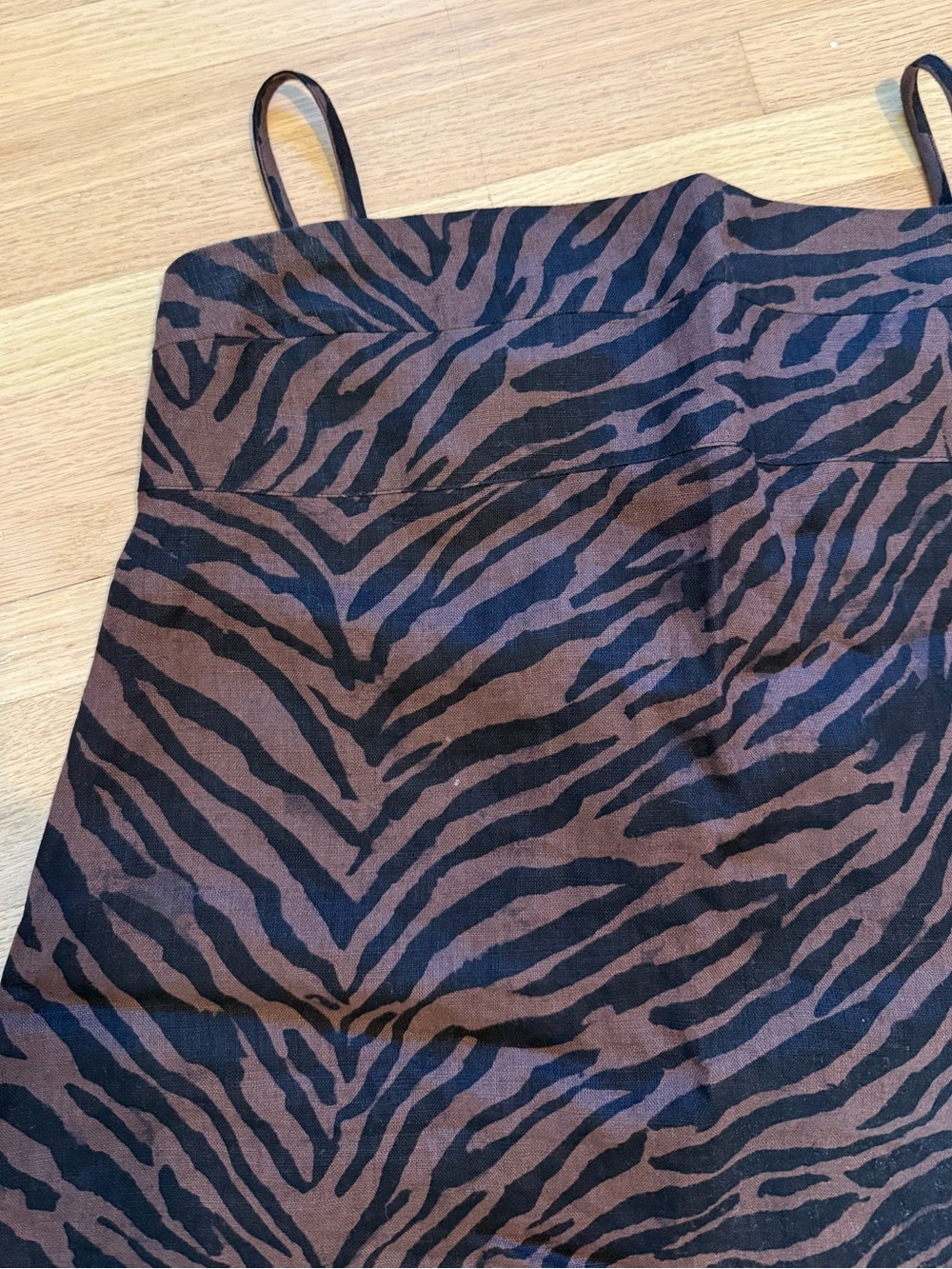 Banana Republic Brown and Black Zebra Print A-Line Skirt - Picture 2 of 7